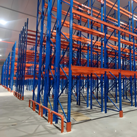 Système de rayonnage modulaire détachable à double profondeur pour entrepôt industriel, optimisation de l'espace, stockage empilé de marchandises sur palettes