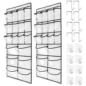 Custom 18 Grid Mesh/Non-Woven Fabric/PVC Door Hanging Storage Bag for Bathroom Kitchen Wardrobe Cabinet Items <b>Shoes</b> - Product Image 1