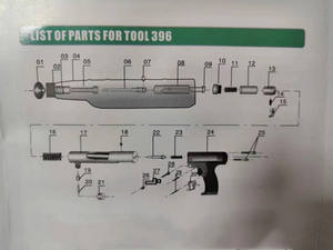 Outil à actionnement pneumatique JH 396 Pistolet à clous pour clous de fixation - Product Image 6