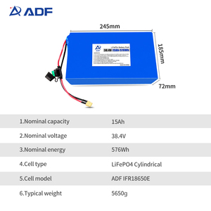 Batteria al Litio Ferro Fosfato 36v 48v 60v 72v 15ah di Ricambio per Bici Elettrica e Scooter Elettrico - Product Image 2