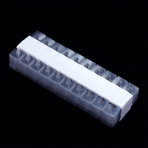 J móc treo Tab lỗ tự dính treo Tab nhiệm vụ nặng nề rõ ràng nhựa treo thẻ móc cho cửa hàng bán lẻ hiển thị - Product Image 3