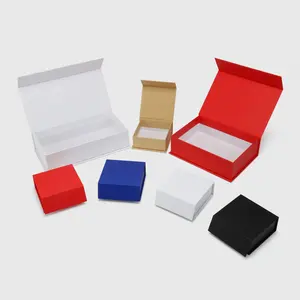 Scatole regalo magnetiche con scatola di imballaggio in carta rigida a forma di libro di lusso personalizzato con diversi colori in Stock