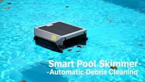 Automatic Solar Plastic Pool Skimmer Robot Smart Swimming Pool Surface <b>Cleaning</b> <b>Machine</b> Outdoor - Product Image 3