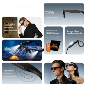 Lunettes Intelligentes IA : Traduction, Assistant <span class=keywords><strong>Vocal</strong></span>, Musique, Appels, Contrôle par Boutons Tactiles, Caméra, Flash, Audio Open-Ear - Product Image 3