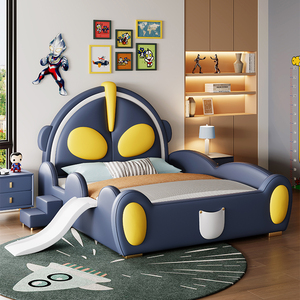 Sac souple moderne et simple pour bébé garçon avec dessin animé <span class=keywords><strong>Lit</strong></span> simple pour enfants pour meubles de chambre à coucher <span class=keywords><strong>Lit</strong></span> pour enfants avec toboggan et protection de sécurité - Product Image 5