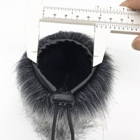 Filtre anti-vent en fourrure pour microphone d'interview, longueur 9-24 cm, housse anti-vent pour micro, pare-brise pour microphone