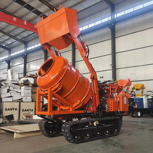 Mini Bétonnière sur Chenilles 1100L Portable avec <span class=keywords><strong>Pelle</strong></span> Autochargeuse pour Petits Chantiers de Construction - Product Image 2