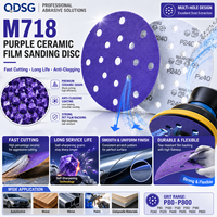 Disque de ponçage en céramique violet de 5 pouces, film céramique à haute teneur, durabilité longue durée, support en film PET pour l'automobile
