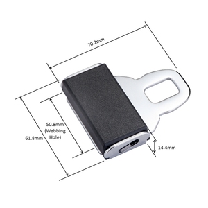 Hebilla de Cinturón de Seguridad No Tóxica, Duradera, de Acero al Carbono S50 y Plástico ABS, Liberación por Botón, Resistencia a la Tensión de 1.5 Toneladas, Cinturón de 2/3 Puntos - Product Image 5