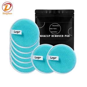 Customized Private Logo Free Samples Skin Care Microfiber Pads Reusable Make-up Remove Cloths Washing Pads Reusable Face Pads