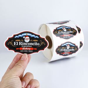 Autocollants promotionnels personnalisés pour boulangerie de Noël, rouleaux d'étiquettes autocollantes imperméables pour emballages alimentaires de fêtes - Product Image 2