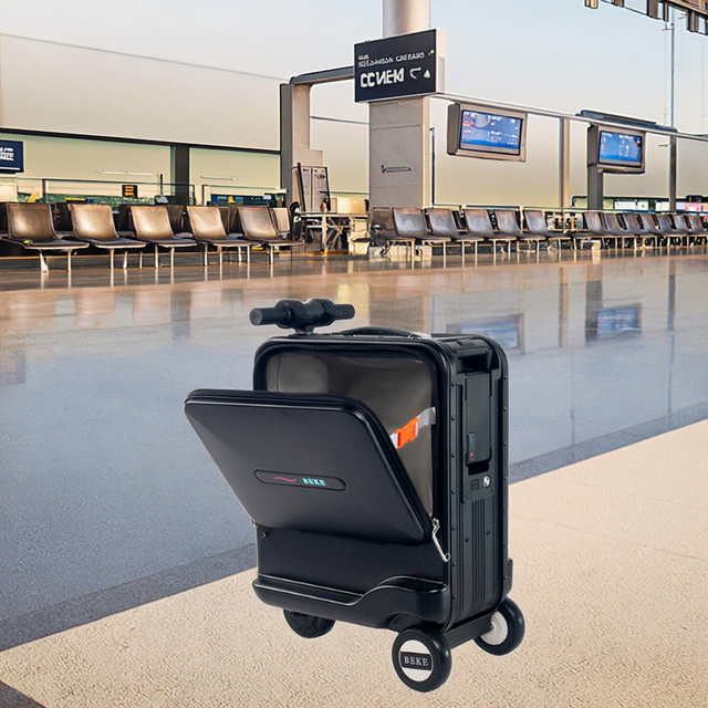 BEKE ES06 Smart 20inch Cartoon Light Weight Electrical Spinner Luggage with Retractable Handle TSA Lock PC Aluminum Alloy Frame