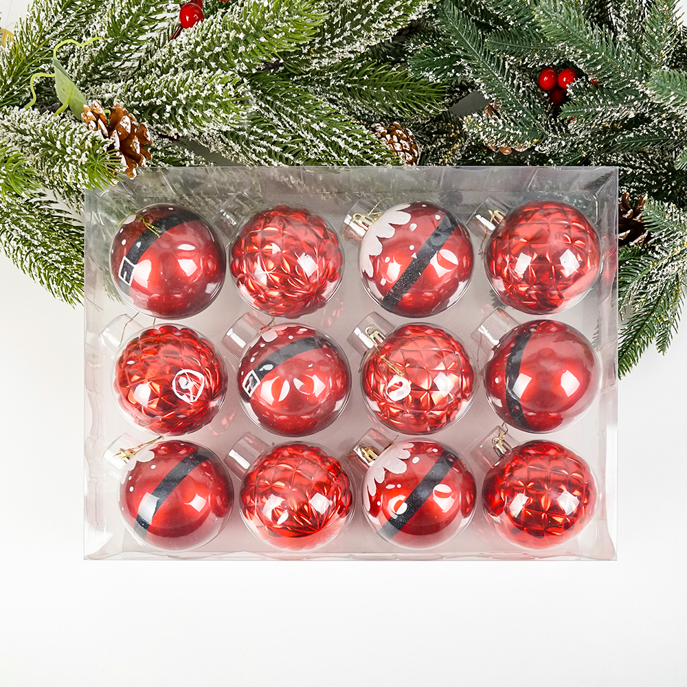 Set Di 8 Palline Di Natale Infrangibili – Nero E Oro – Decorazioni Per Albero In Schiuma