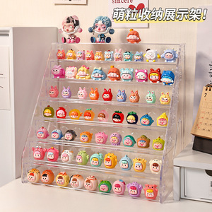<b>Acrylic</b> Display Rack For Blind Boxes Transparent 7 Tier Shelf Desktop Organizer Multipurpose <b>Storage</b> Cabinet Light Weight - Product Image 4