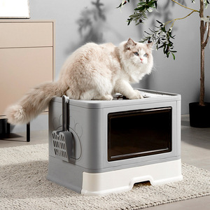 กระบะทรายแมวแบบปิด ขนาดกว้างขวาง 48.5x36.5x38 ซม. พร้อมที่ตักสำหรับแมว - Product Image 3