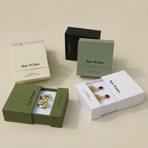 Boîte à <span class=keywords><strong>bijoux</strong></span> en papier artisanal de luxe, emballage cadeau personnalisé <span class=keywords><strong>pour</strong></span> bagues, colliers, bracelets, coffrets cadeaux de <span class=keywords><strong>bijoux</strong></span>, coffret <span class=keywords><strong>bijoux</strong></span> - Product Image 4