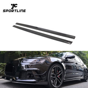 Extensions de jupes latérales en fibre de carbone de style personnalisé <span class=keywords><strong>RS6</strong></span> pour <span class=keywords><strong>Audi</strong></span> <span class=keywords><strong>RS6</strong></span> C7 Typ 4G 5 portes Avant 2013-2018 - Product Image 1