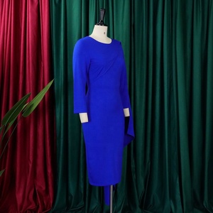 Abiti Africani Monocolore Avvolgenti per Donna, Abbigliamento da Ufficio, Abiti Formali da <span class=keywords><strong>Lavoro</strong></span> e Carriera - Product Image 4