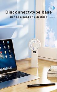Ventilador USB Portátil al por Mayor, Mini Ventilador de Escritorio Plegable, Pequeño Ventilador de Cuello Colgante, Digital, con Aromaterapia, Batería, Plástico, para el Hogar - Product Image 4