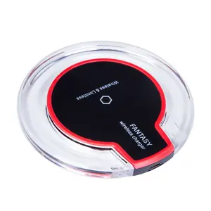 K9 Quick Universal Micro USB Port Mini Super Home Wireless Charger 5W Desktop Round With LED Light for Mobile Phone