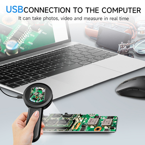 Kofig 2025กล้องจุลทรรศน์100X สเตอริโอออปติคอล, แว่นขยายดิจิตอลขนาด8 LED ไฟ2นิ้วสายรัดตาข้างเดียวหน้าจอ - Product Image 6