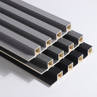 Panneaux muraux en bois et plastique à lattes, surface décorative en bois, épaisseur 24 mm, design moderne, écologiques pour hôtels et bureaux