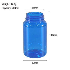 Bán buôn 200ml Phar dược phẩm Capsule nhựa chai màu xanh - Product Image 3