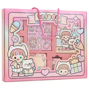 Notebook Telado Soft Adorable Large Gift Box Hand-Account Suit Notebook With Tape Sticker For Stationery Set