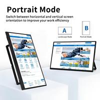 Monitor Portátil de Vidrio Plano FHD 1080P de 18.5 Pulgadas, Táctil Capacitivo IPS, Superficie sin Costuras, VESA para Negocios Comerciales, OEM, ODM