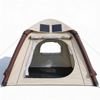 Tente solaire gonflable automatique à panneaux monocristallins avec polyester 210T 120W