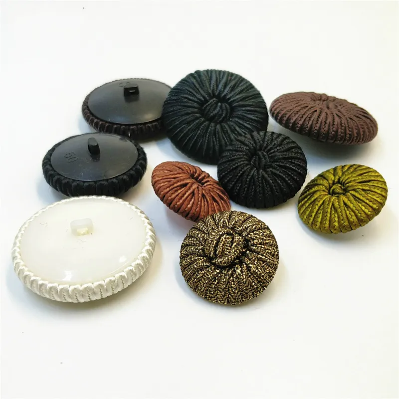 Mushroom Bulk Cotton Round Making By Hand String Rope Plastic Sewing Shank Fabric Covered Buttons