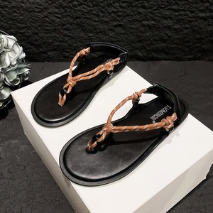 Sandales de luxe Yixinda pour <span class=keywords><strong>femme</strong></span>, légères, couleur unie, avec nœud en corde et bout en queue de poisson - Product Image 1