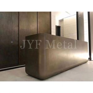 Comptoir de bar en acier inoxydable de qualité architecturale EX618 pour projets d'aménagement intérieur de salons d'hôtels et de restaurants - Product Image 3