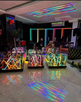 Table basse moderne en marbre éclairée par LED pour KTV, bar à domicile, hôtel, salle de sport, centre commercial, boîte de nuit, salon, ferme, atelier, hôpital