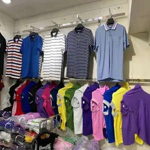 1.62 dolar Model FYK060 artı boyutu 50-54 erkekler egzersiz kısa kollu şerit grafik Polo t-shirt birçok baskı ile