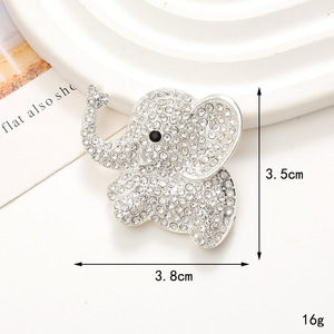 อุปกรณ์ตกแต่งรูปช้างนำโชคประดับเพชรเทียม น่ารัก สำหรับตกแต่งช่องแอร์รถยนต์และโทรศัพท์มือถือ วัสดุตกแต่งขายส่ง - Product Image 6