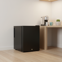Mini-réfrigérateur portable compact de table avec porte française verrouillable pour la maison, les dortoirs, les appartements, les bureaux et les hôtels