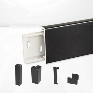 轻质底板抛光踢脚线瓷砖条银色现代条形不锈钢金属铝板踢脚线 - Product Image 2