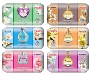 Jabón de baño de hierbas hecho a mano 248g jabón de Perfume de barra sólida aroma Floral 72 piezas/caja hecho a mano y elegante - Product Image 6