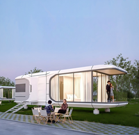 Capsule spatiale conteneurisée pliable avec technologie de maison pliable et tuiles de toiture pour villa à déploiement rapide