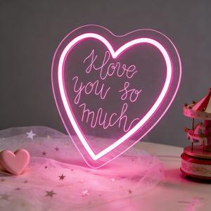 Letrero Luminoso LED '<span class=keywords><strong>Te</strong></span> Amo Muchísimo', Decoración de Pared USB para Hogar, Bar, Boda, Fiesta, Estudio, Arte, Cumpleaños, Regalo - Product Image 1