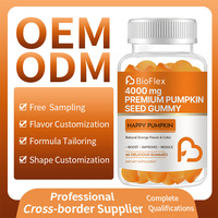 Bioflex OEM ODM 4000Mg Per Sajian Suplemen Minyak Biji Labu Permen Kunyah Minyak Biji Labu untuk Pertumbuhan Rambut, Kulit Awet Muda