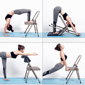 Iyengar Yoga-Stuhl Maßgefertigter Multifunktionaler Klappbarer Rutschfester Umweltfreundlicher Yoga-Zubehör mit Individuellem Logo Metallrahmen - Product Image 6
