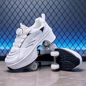 Chaussures à roulettes 2-en-1 SeeMore, <span class=keywords><strong>4</strong></span> <span class=keywords><strong>roues</strong></span> rétractables, baskets déformables, chaussures de sport de plein air pour filles et garçons - Product Image 4