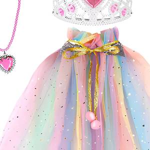 MS Vente Flash Robe de Princesse pour Fille, Cape de Reine Fantaisie avec Accessoires, Ensemble Cadeau pour Anniversaire - Product Image 4