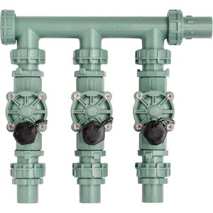 Colector de 3 Válvulas Orbit de Alta Resistencia Preensamblado para Sistemas de Riego de Jardín - Product Image 1