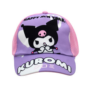 Gorra de béisbol de poliéster transpirable con estampado de anime Kuromi Melody para niños y niñas, con visera, para las cuatro estaciones - Product Image 2