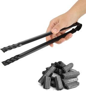 Pince à charbon <span class=keywords><strong>SEB</strong></span> de 11,8 pouces, pince de barbecue pour charbon et déchets, pince métallique pour la cuisson, le grillage et le barbecue - Product Image 4