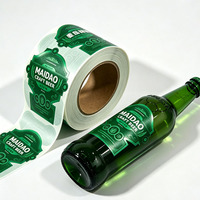 Autocollants pour bière artisanale de haute qualité, étiquettes autocollantes en PET argenté, papier texturé, impression numérique 3D, estampage à froid UV, holographique personnalisé