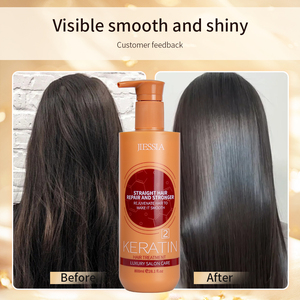 ราคาขายส่ง OEM ทรีทเม้นท์เคราตินยืดผม ปราศจากฟอร์มาลดีไฮด์ สำหรับผมเสีย - Product Image 2